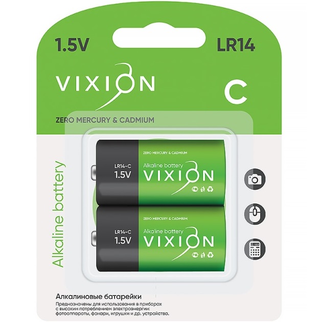 Элемент питания VIXION LR14 C2 BL-2