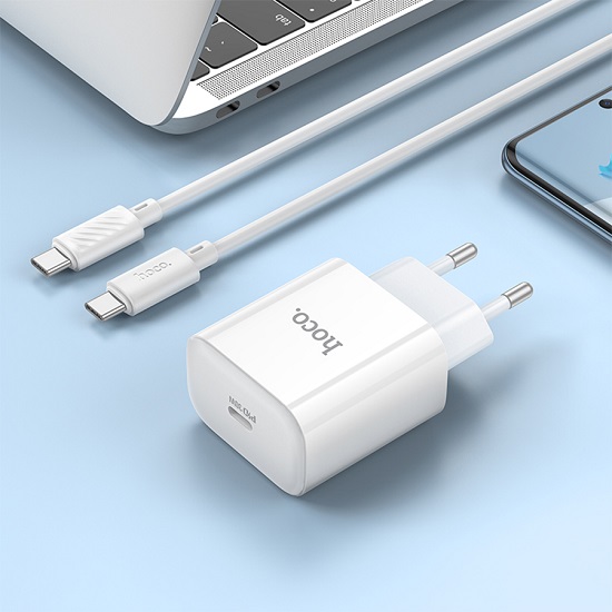 Сетевое ЗУ 1Type-C 3.1A HOCO C76A Pro белое, Type-C, PD30W