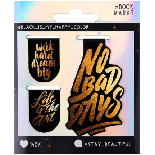 Магнитные закладки No bad days, 3 шт
