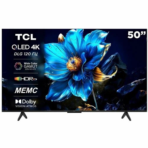 Телевизор TCL 50P7K QLED, черный 50"