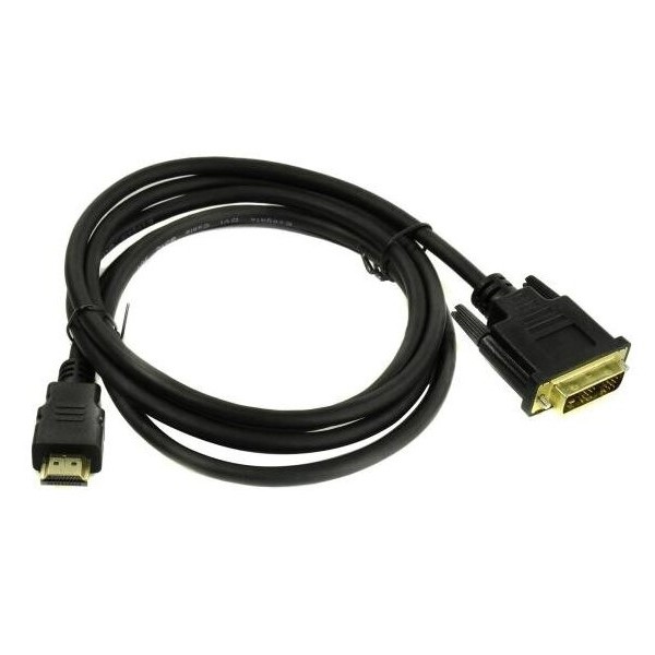 Кабель HDMI <--> DVI  1.8м ExeGate EX-CC-HDMIM-DVIM-1.8, dual link, 2 фильтра, позолоченные контакты