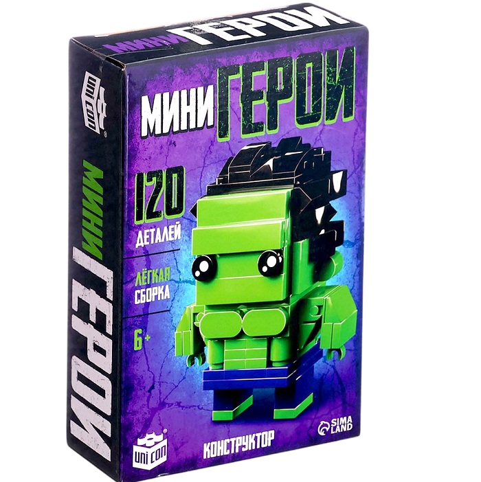 Конструктор UNICON Мини Герои, Сильный герой, 120 деталей