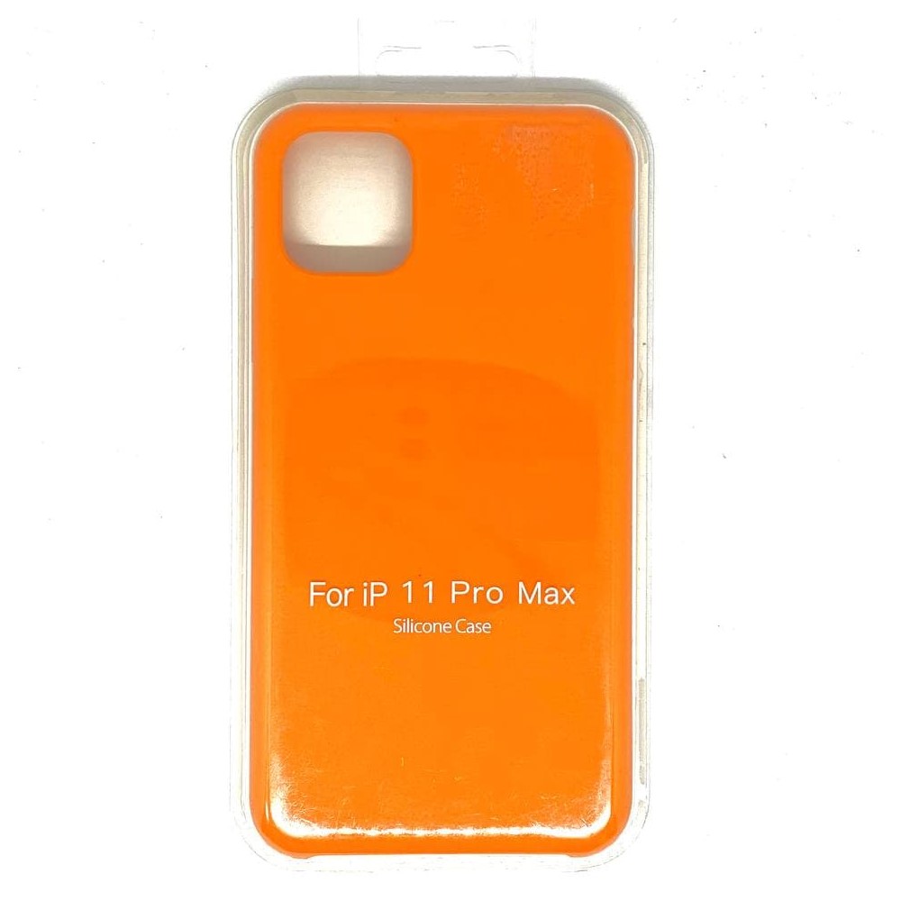 Силиконовый чехол SILICONE CASE для Iphone 11 Pro Max  №56 оранжевая-папайя