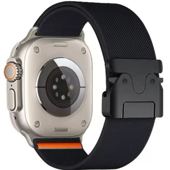 Нейлоновый ремешок ZGA для Apple Watch 42_44_45_49мм черный