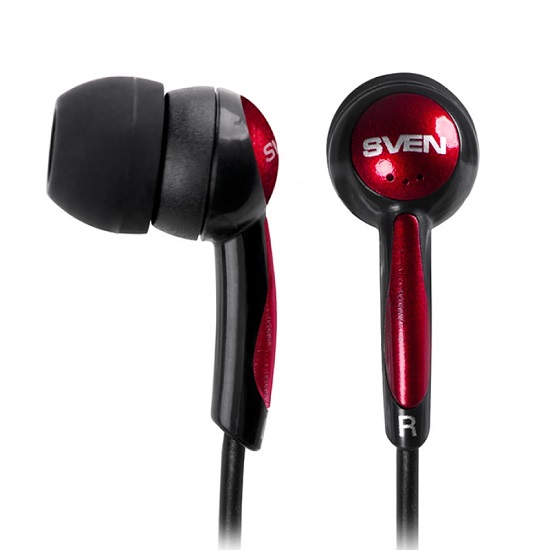 Наушники SVEN E-130 черный-красный