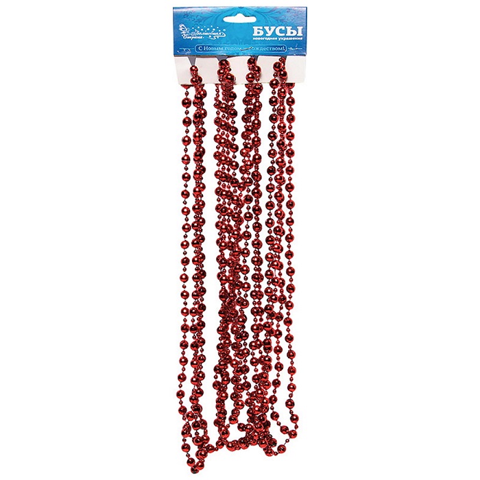 Бусы Волшебная страна Элегант длина 5,4м, диаметр бусинки 8мм, цвет красный 104073