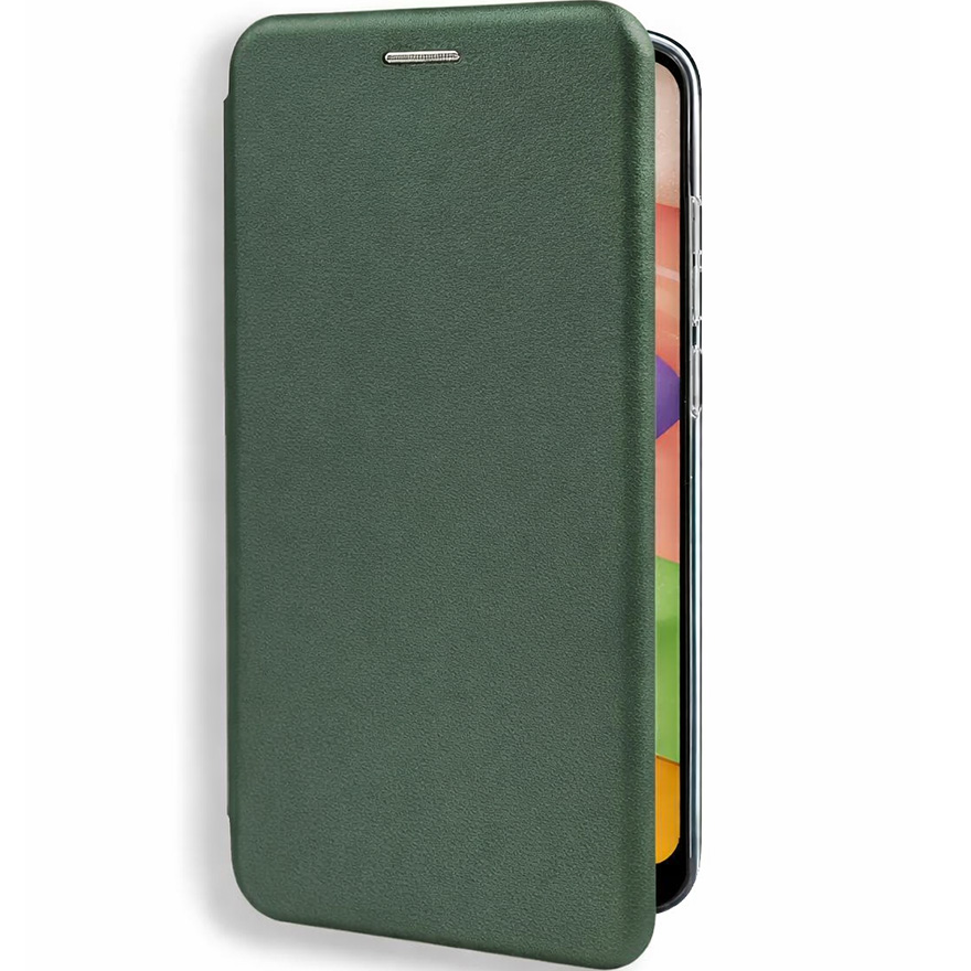 Чехол футляр-книга STYLISH для Realme 12 PRO (2024) темно-зеленый