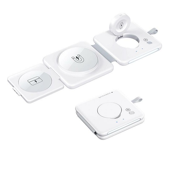 Беспроводное ЗУ REMAX RP-W87, белый, 22,5W, 3 в1