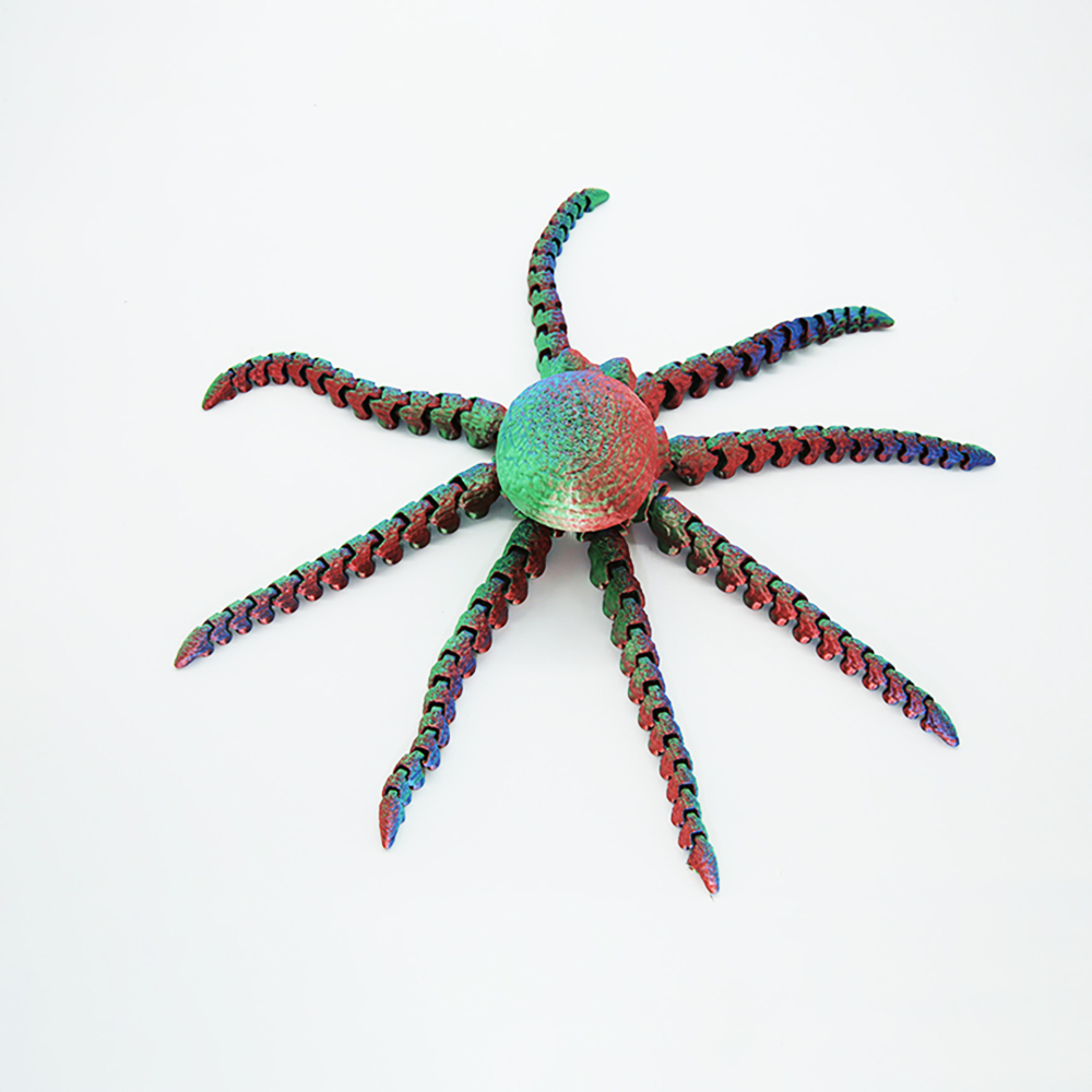 Антистресс 3D Осьминог подвижный радужный