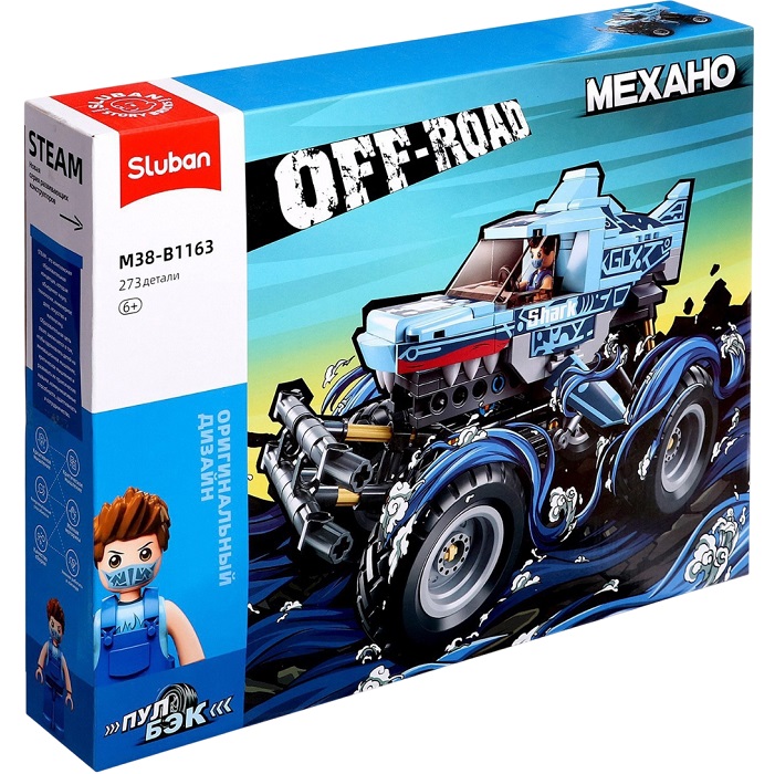 Конструктор Sluban Механо внедорожник Бигфут , инерционный, 273 детали, 6+ 9619170