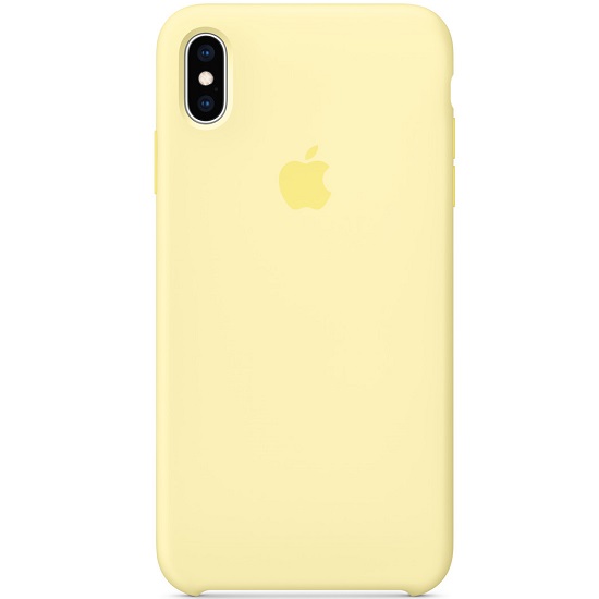 Силиконовый чехол SILICONE CASE для iPhone XS Max Mellow Yellow (c LOGO)
