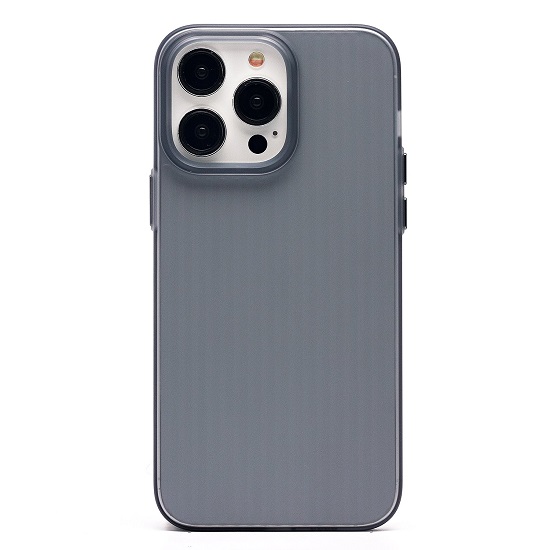 Задняя накладка PC089 для iPhone 14 Pro Max (matte transparent/black)