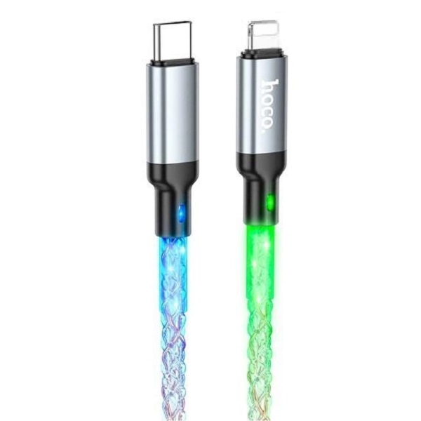 Кабель Lightning <--> Type-C  1.0м HOCO U112 Shine серый