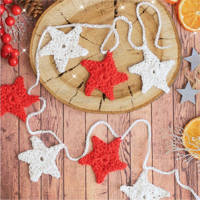 Гирлянда на ёлку «Звёздочки», набор для вязания, 12 × 10 × 4 см