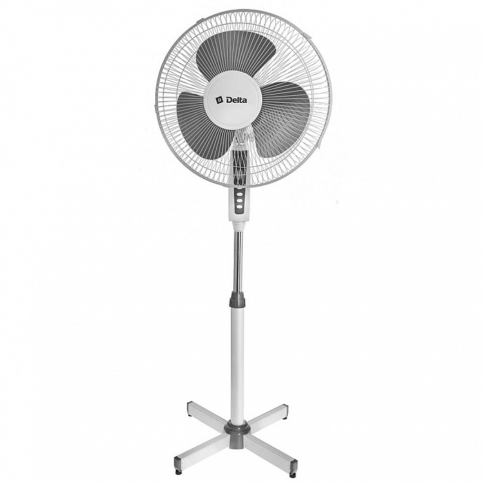 Вентилятор напольный DELTA DL-003N белый с серым