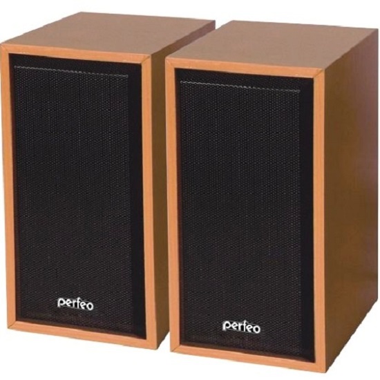 Колонки 2.0 PERFEO (PF-84-WD) CABINET бук дерево (2*3Вт)