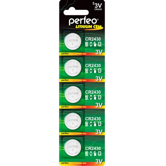 Элемент питания PERFEO CR2430 BL-5 Lithium Cell