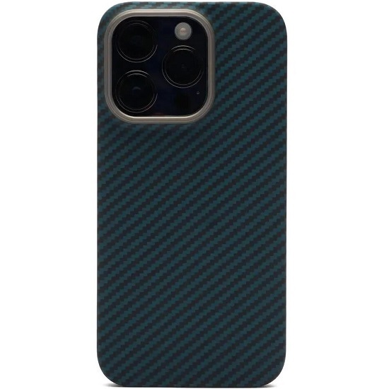 Задняя накладка K-Doo Kevlar для iPhone 15 Pro Max, под карбон, синий