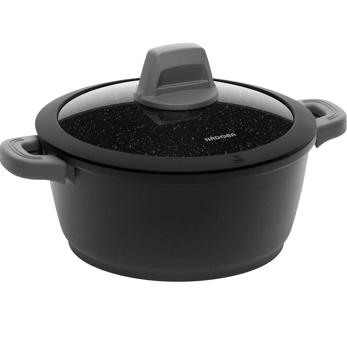 Кастрюля 2.4л NADOBA серия DARA с антипригарным покрытием, с крышкой