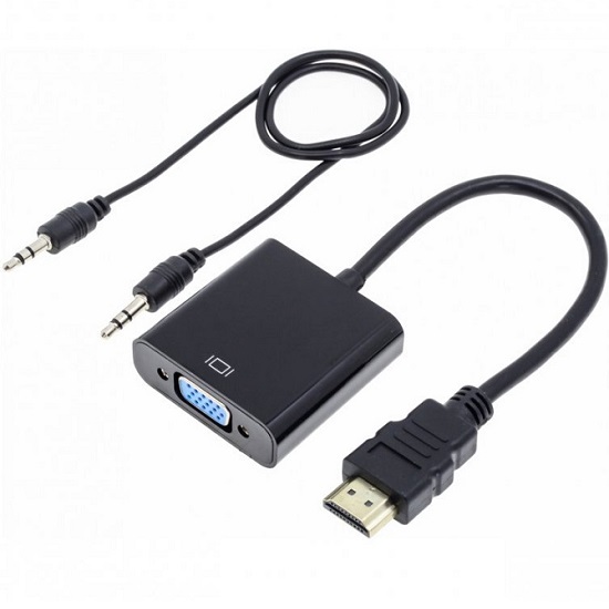 Кабель HDMI <--> VGA 0.25м Dream AD2 черный
