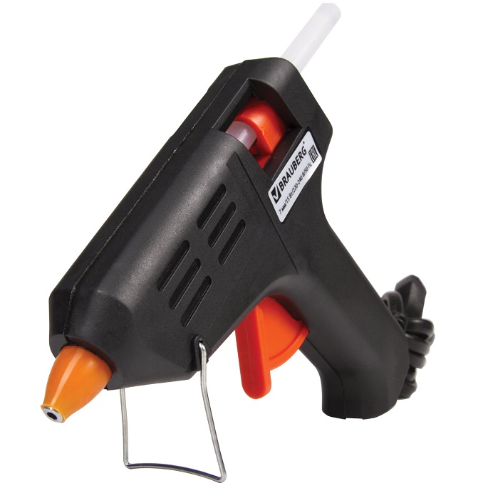 Клеевой пистолет  15 Вт, для стержня 7 мм, BRAUBERG, в блистере, 670322