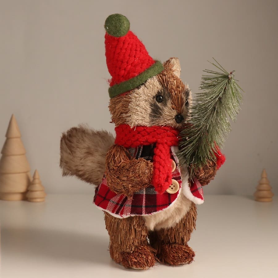 Декор "Енот в колпаке с ёлочкой" 27х12х17 см   10325939