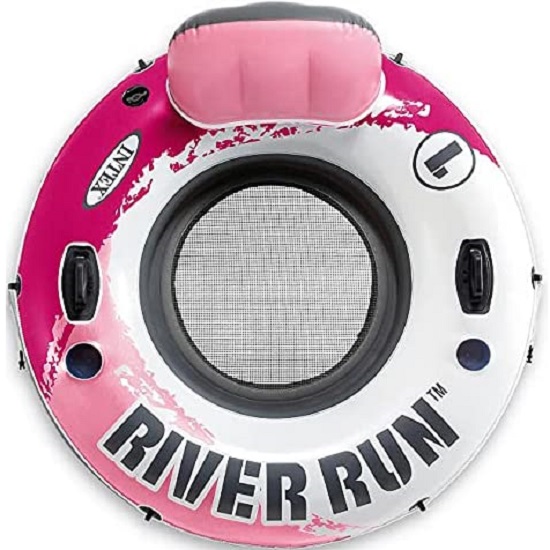 Круг-кресло надувной 135см INTEX "River Run Pink" с ручками, до 100кг, 56824