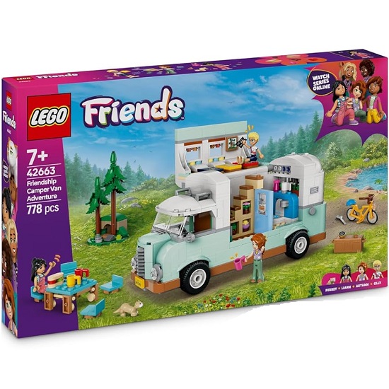 Конструктор LEGO FRIENDS 42663 Приключение в туристическом фургоне дружбы"