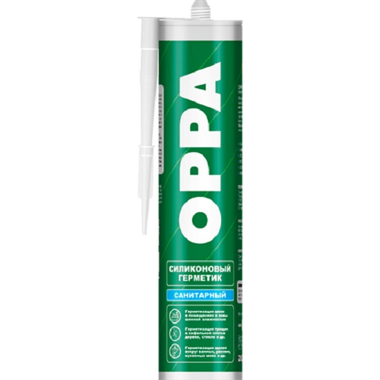 Герметик "OPPA S" силиконовый санитарный, бесцветный, 260ml.