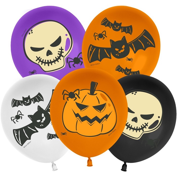 Шар латексный 12" «Хэллоуин. Страшилки», пастель, 2-сторонний, набор 25 шт., МИКС
