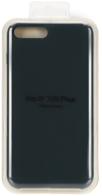 Силиконовый чехол SILICONE CASE для Iphone 7/8 Plus №08 чёрно-синий