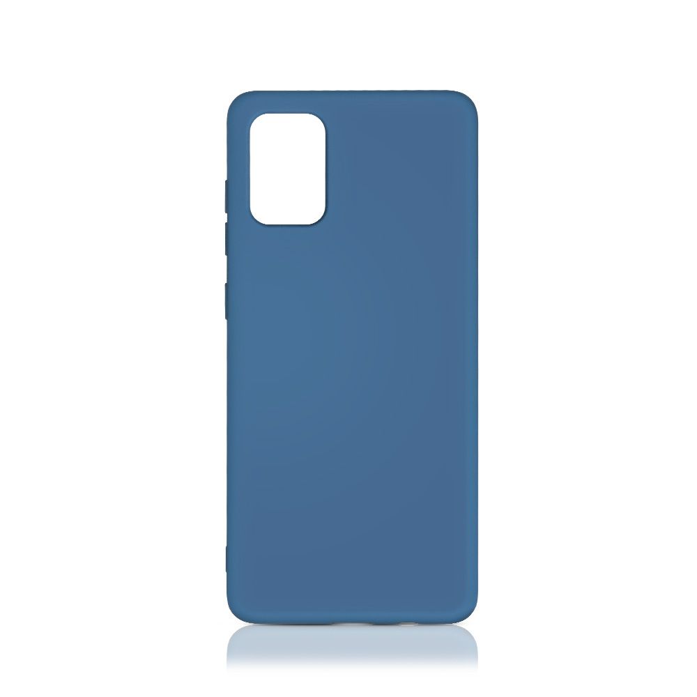 Силиконовый чехол DF для Samsung Galaxy A31 DF sOriginal-13 (blue) с микрофиброй
