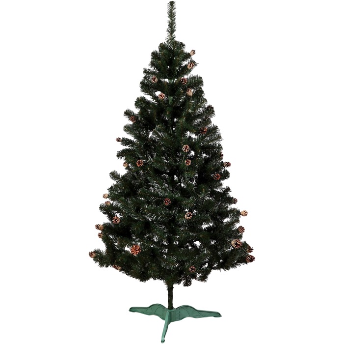 Ёлка искуственная с шишками «Сибирская красота», 180 см, ПВХ ветки отгибаются