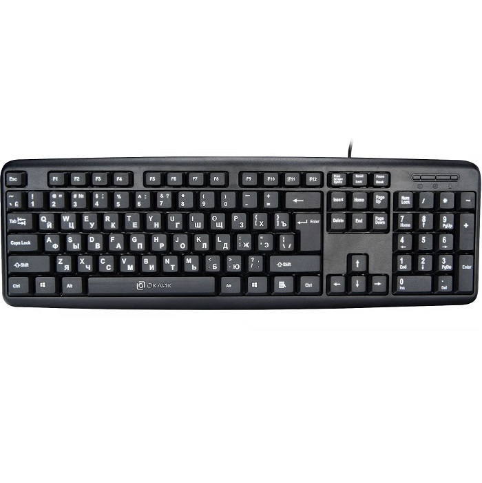 Клавиатура OKLICK 180M черный PS/2