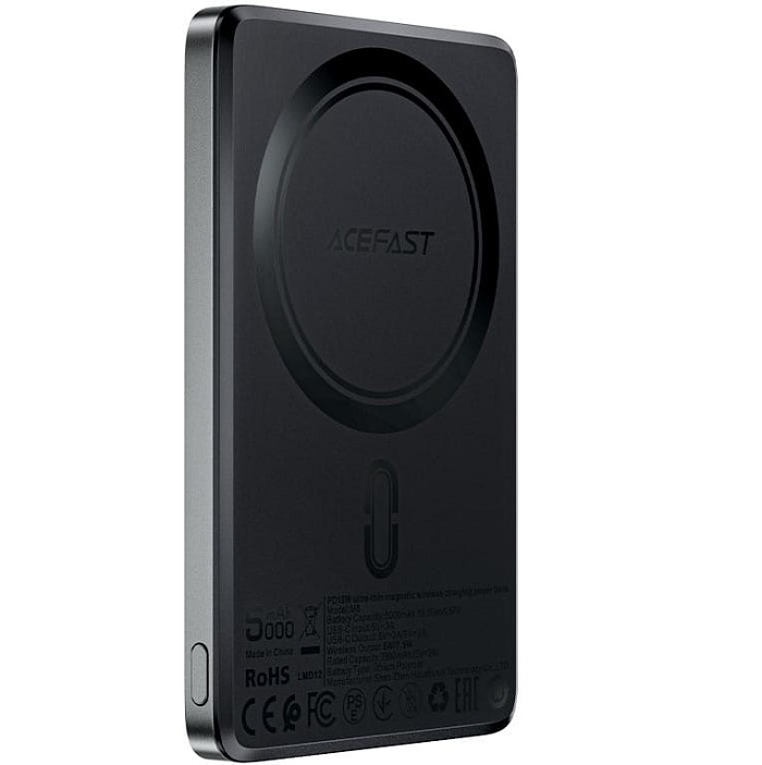 Внешний АКБ ACEFAST M8 PD18W (5000mAh), чёрный, MagSafe