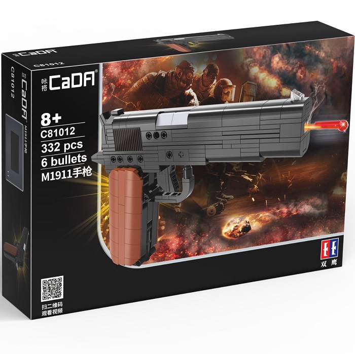 Конструктор Оружие Техно «Пистолет», 332 детали, 6 пуль, стреляет