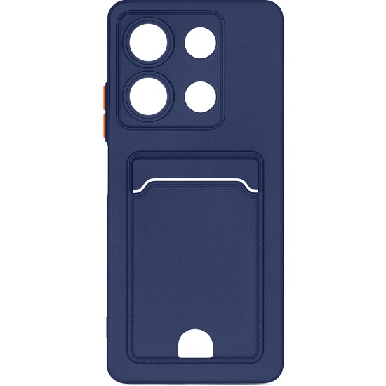 Силиконовый чехол DF для Infinix Note 30i DF inCardcase-08 (dark blue) с отделением для карты