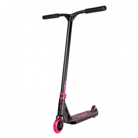 Самокат трюковой TECH TEAM Drop pink 1/4 ((черный с розовыми колесами)