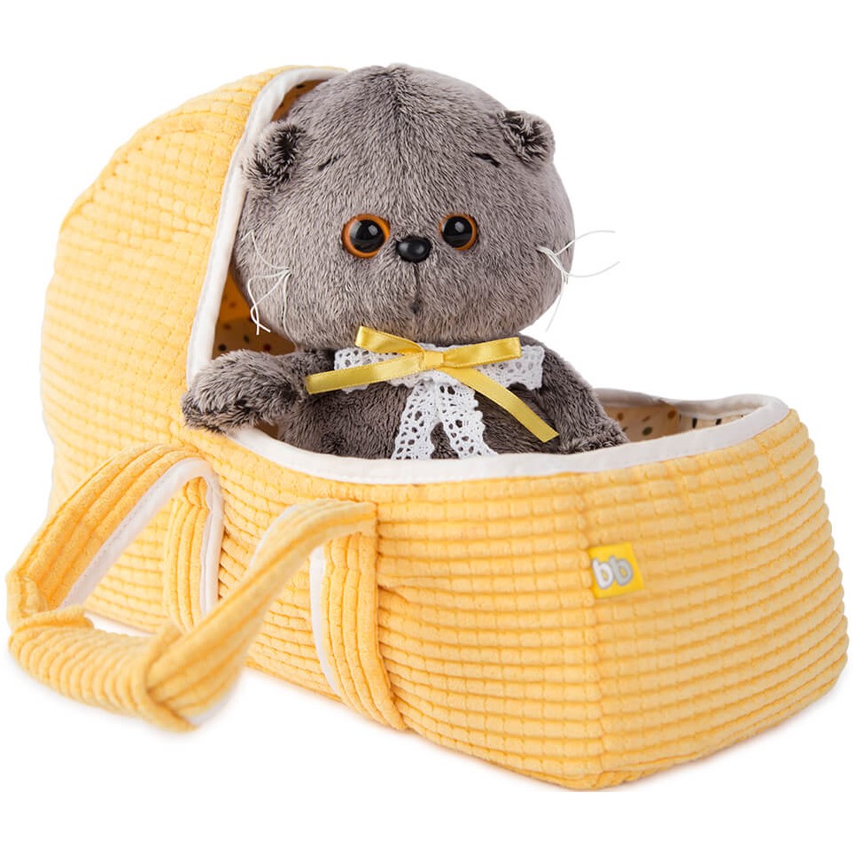 Мягкая игрушка Басик BABY в люльке, 20 см