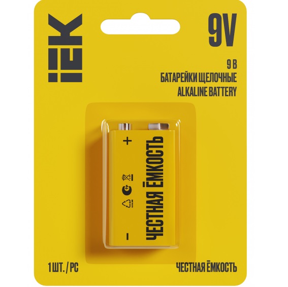 Элемент питания IEK 6LR61 Optima BL-1 (1/10/120)