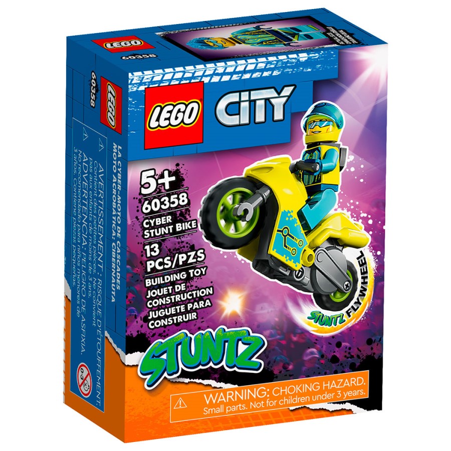 Конструктор LEGO City 60358 Кибер трюковый байк