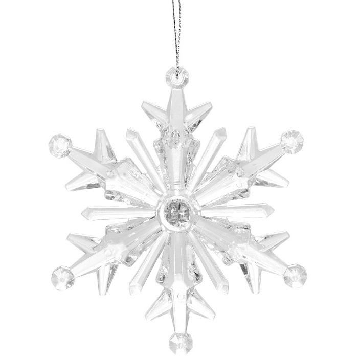 Подвеска светодиодная «Ледяная снежинка» 11 см, 1 LED, от батареек 10879677