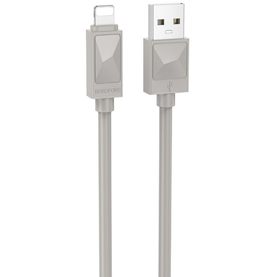 Кабель USB <--> Lightning  1.0м BOROFONE BX109 Grey