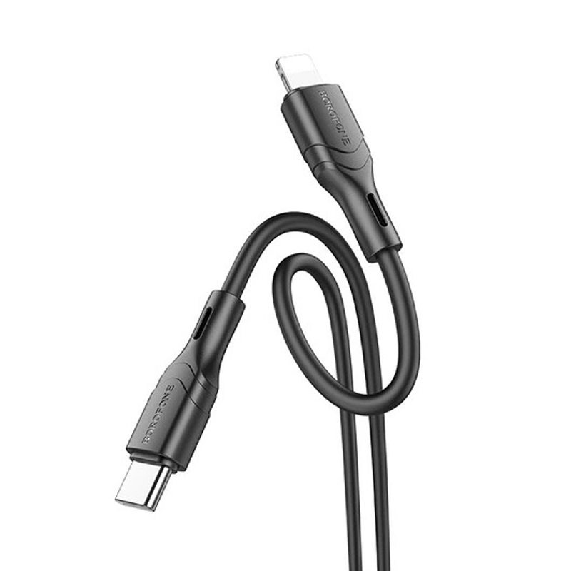 Кабель Lightning <--> Type-C  1.0м BOROFONE BX99 Method, черный, PD 27Вт