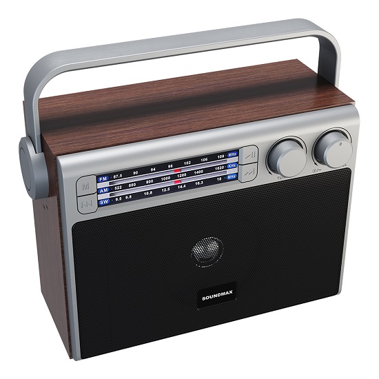 Радиоприемник SOUNDMAX SM-RD2122UB(тёмное дерево)