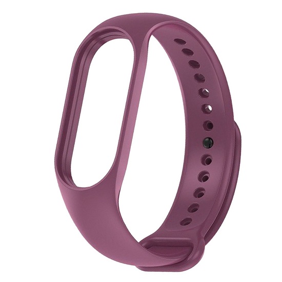 Силиконовый ремешок WB13 для Xiaomi Mi Band 7 (purple), на кнопке (регулируемый)