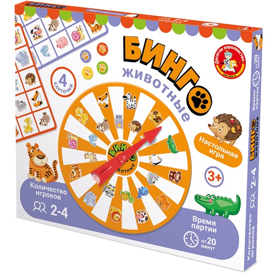 Игра настольная "Бинго. Животные" УТМ01470088