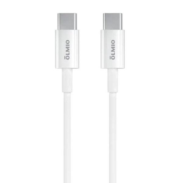 Кабель Type-C <--> Type-C  2.0м OLMIO белый, 60W (041668)