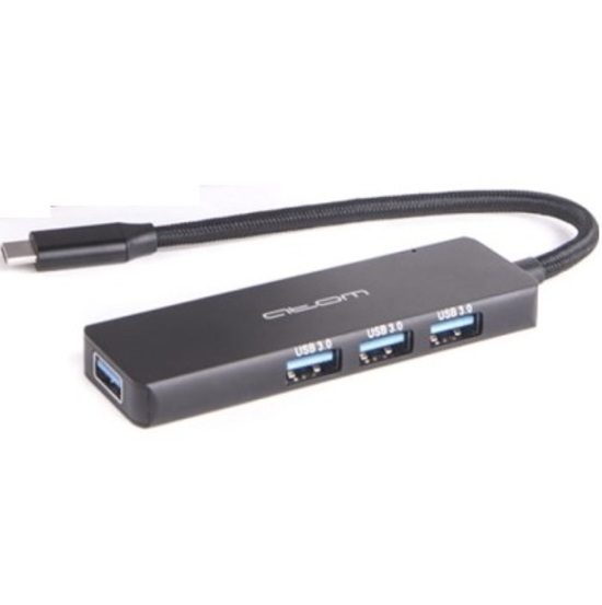 USB-Хаб АТОМ Type-C 3.1,  4 порта, черный