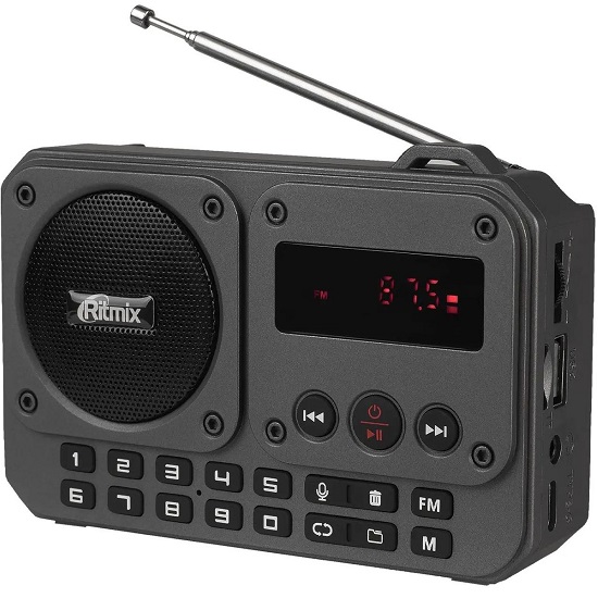 Радиоприемник RITMIX RPR-010 темно-серый